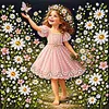 Flower Girl-Diamond Painting Pearl Art Kit(30X30cm)