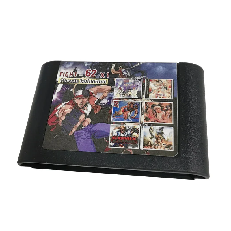 16 Bit Game Cartridge - 62 IN 1 FIGHT Classic Collection Genesis/MEGA DRIVE Remix Mulit Cart - Region Free