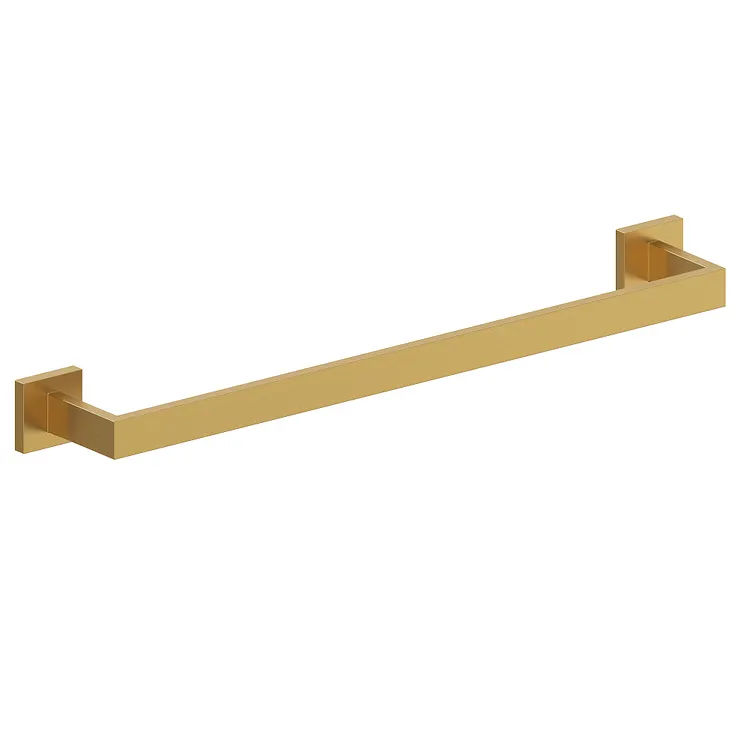 EVERSTEIN 23 13/16" Modern Square Single Towel Bar Brushed Gold