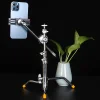 Mini Desktop Magic Leg Stand Mobile Phone Video LED Fill Light Stand With 360 Degree Rotating Crossbar Small Gimbal With Mobile Phone Clip Small C Stand