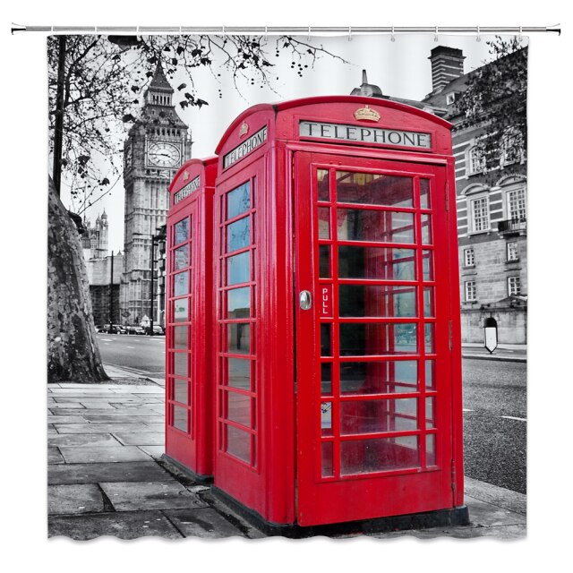 

Shower Curtain – Retro London Telephone Booth-180*180cm, 501 Original