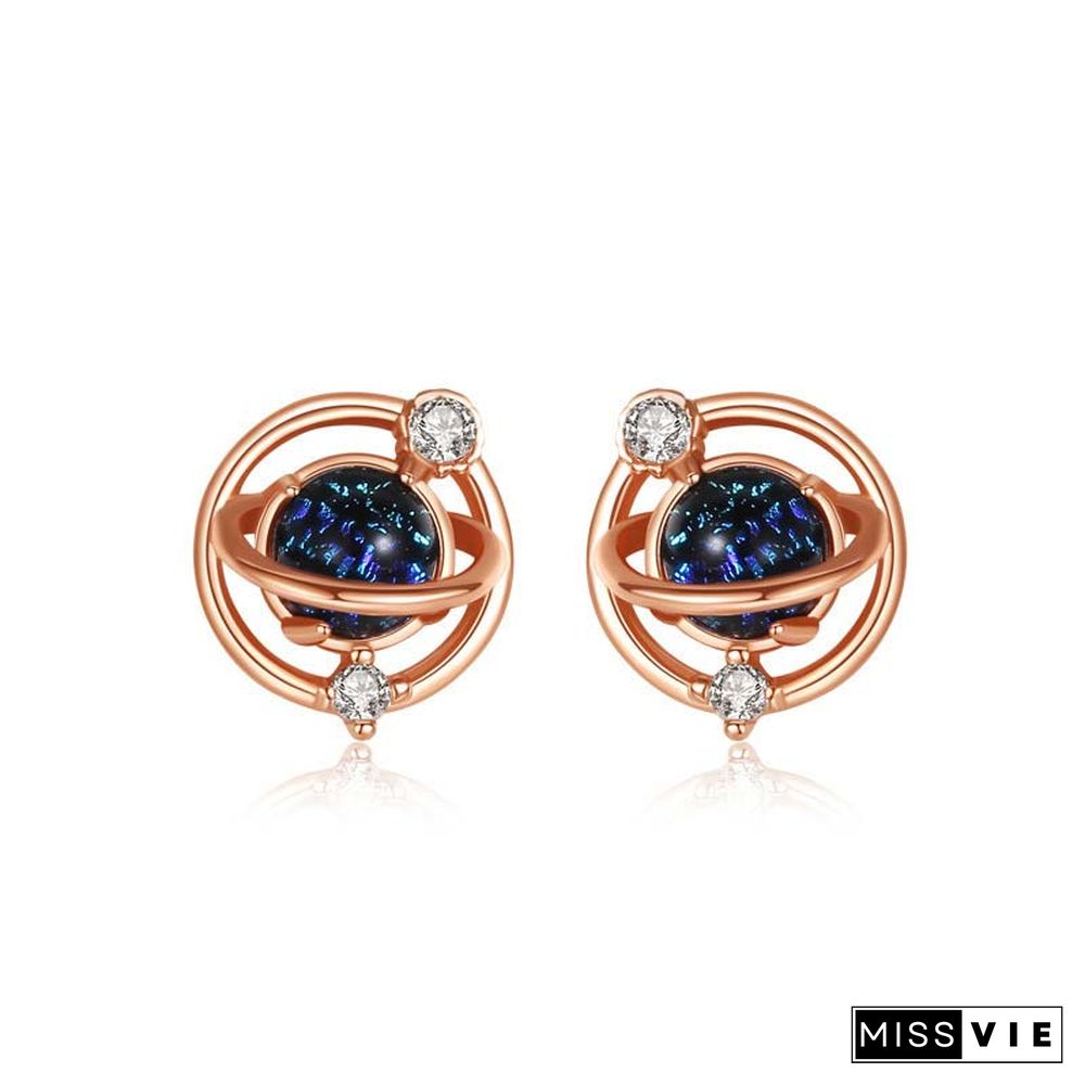 Star Crystal 925 Sterling Silver Stud Earrings