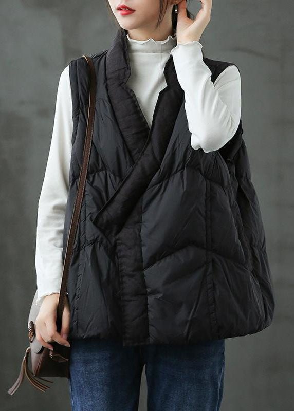 DIY Black fashion Warm Winter Puffer Vest CK1189- Fabulory