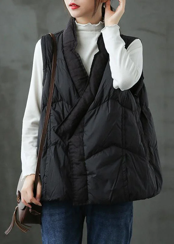 DIY Black fashion Warm Winter Puffer Vest