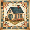 Maison-Plein diamant rond peinture-40 * 40cm