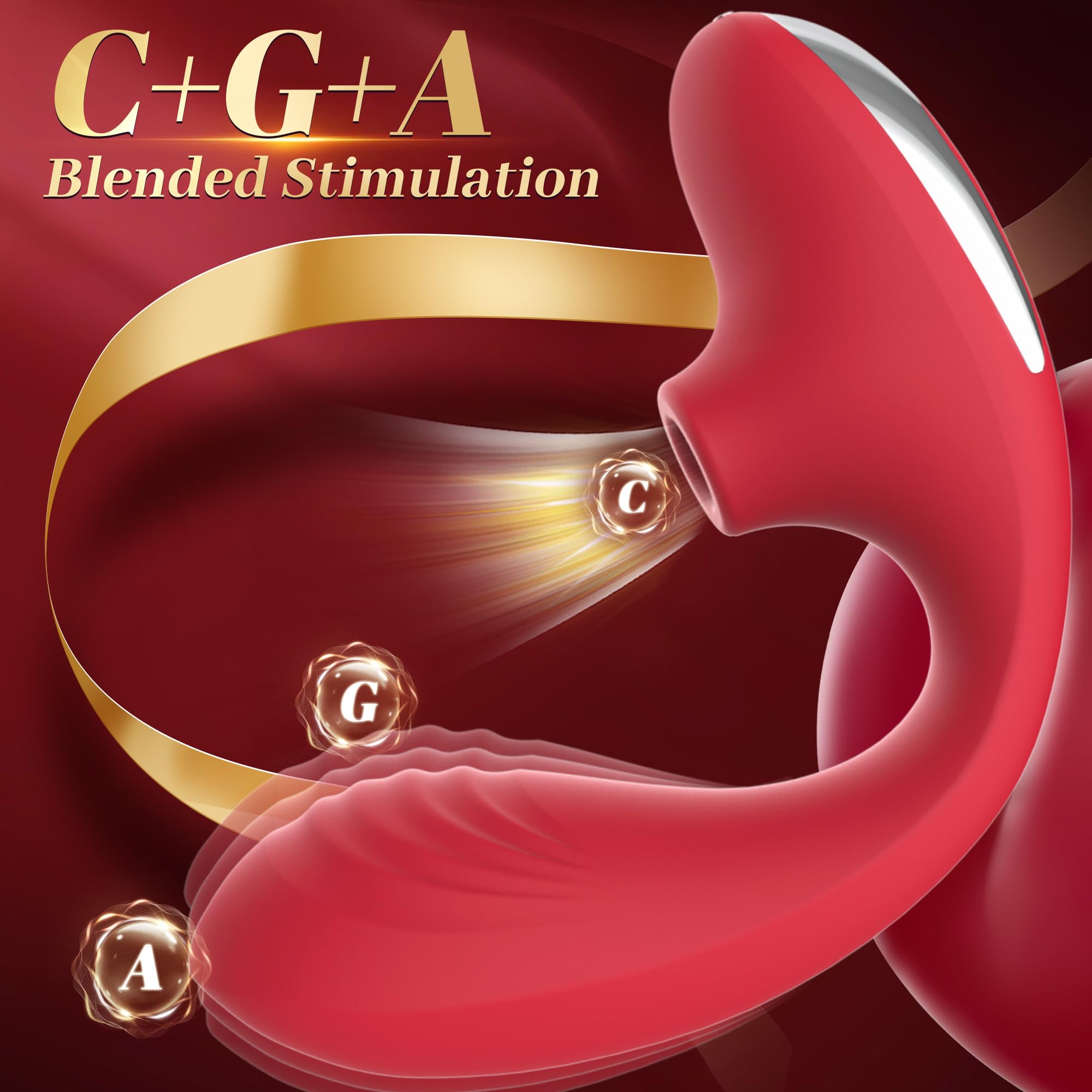 C-shaped Adjustable 10 Sucking Vibrator & G Spot Vibrators