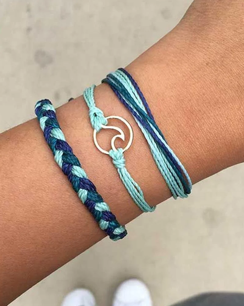Bohemian Three-pieces Braided Bracelet