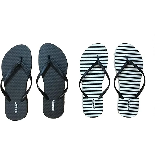 Old Navy Women Beach Summer Casual Flip Flop Sandals 8 Black