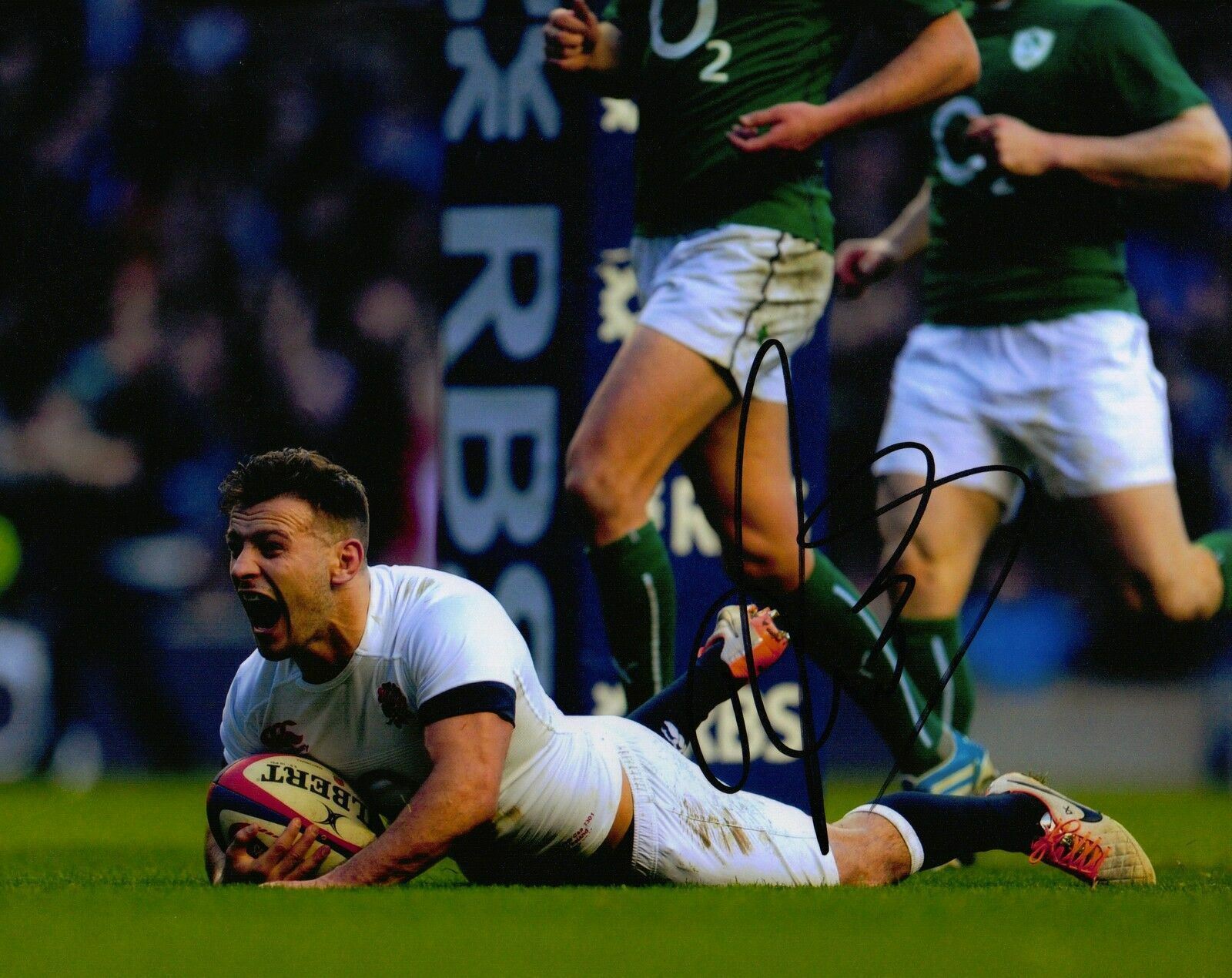 Danny Care Genuine Hand Signed 10x8 Photo Poster painting England Rugby (2328)