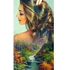 (US Only)Goddess 40x70cm 5D DIY Full Drill Round Diamond Painting Kit for Home Wall Decor