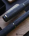 21K Gold-Nibbed, Engraved Ebonite Fountain Pen with a Mellow, Refined Feel