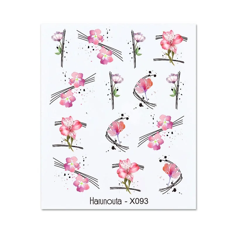 1PC Summer Fruits 3D Nail Sticker Watermelon/Strawberry/Avocado Water Decals Slider For Manicure DIY Nail Art Decoration