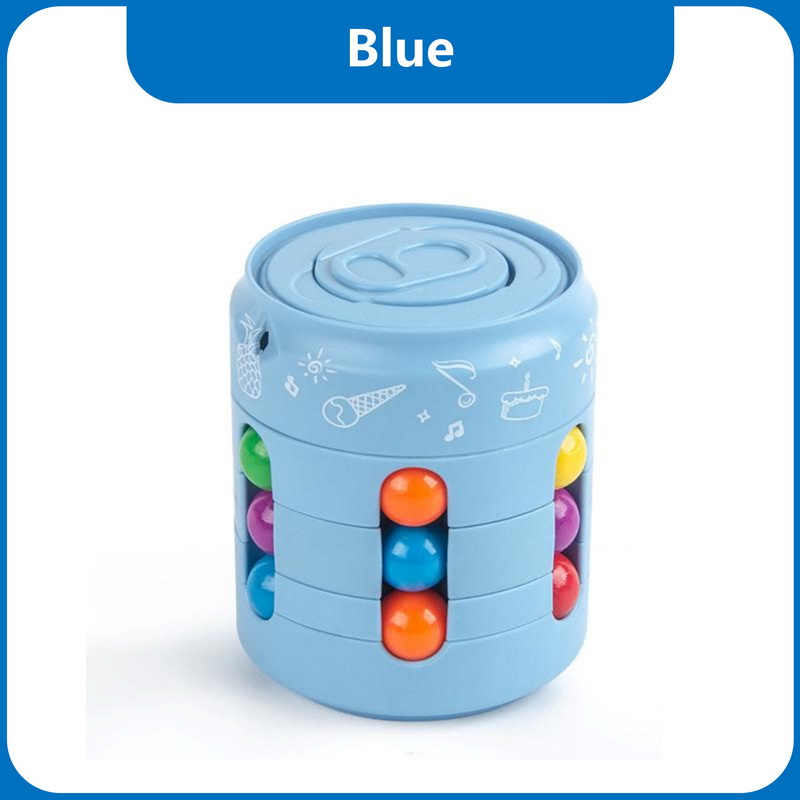 Rotating Cans Magic Bean Magic Cube Fingertip Puzzle Toy.