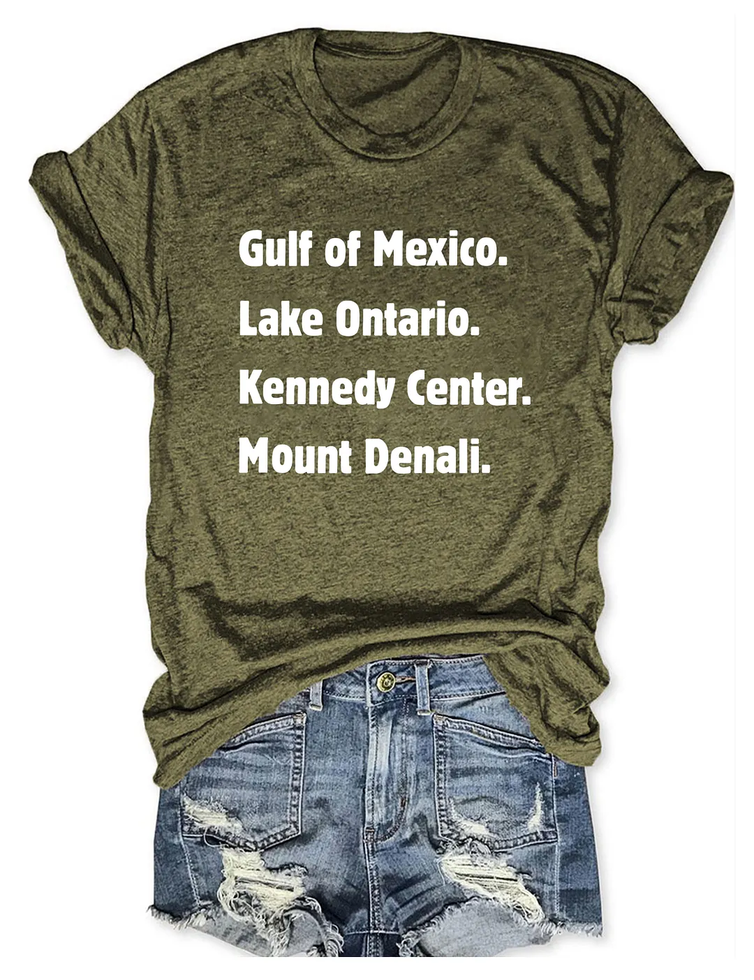 Gulf Of Mexico Lake Ontario Kennedy Center Mount Denali T-shirt