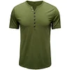 Gioiacombo&trade; Collo Henley da uomo tinta unita maniche corte