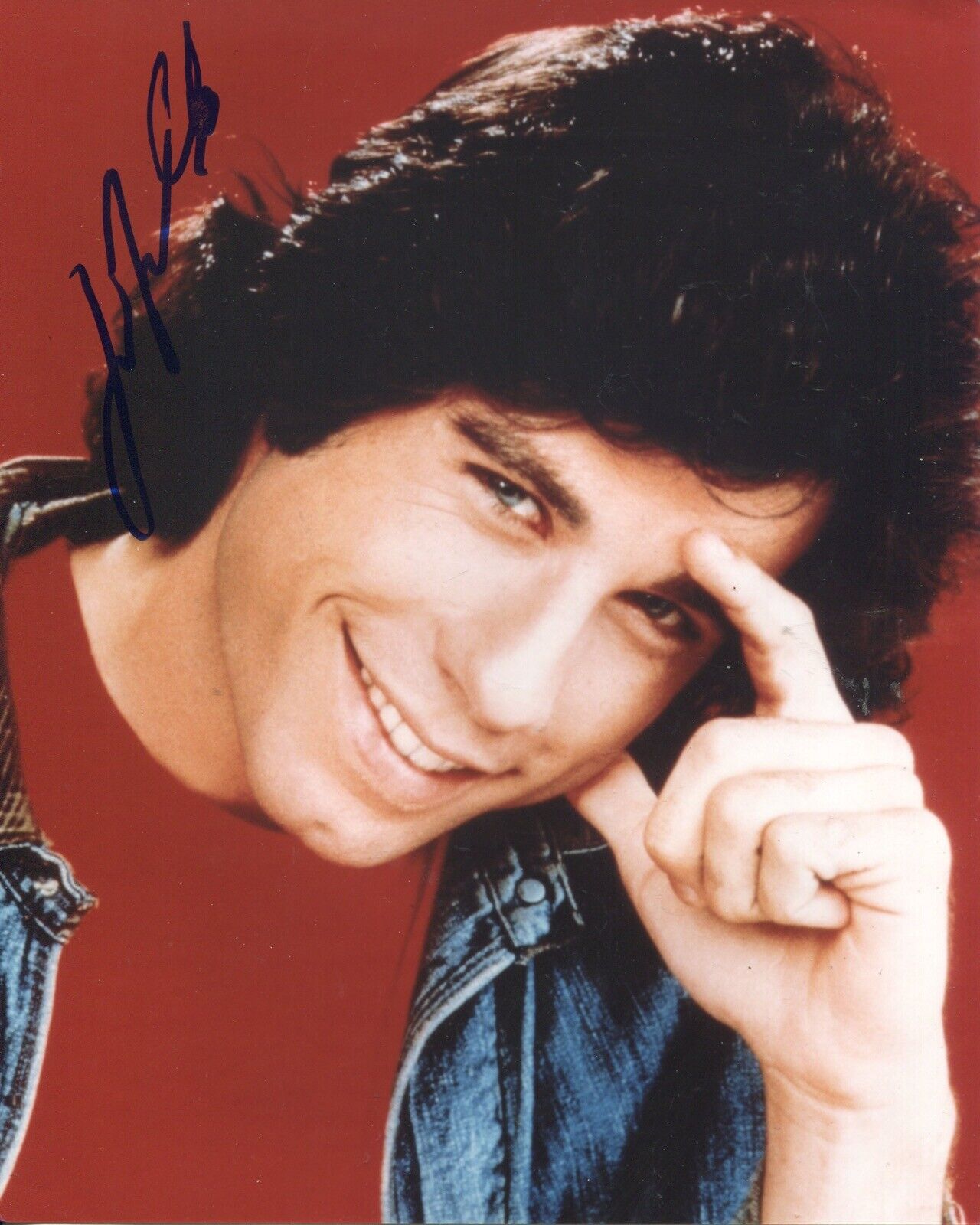 Actor John Travolta signed WELCOME BACK KOTTER 8x10 Photo Poster painting