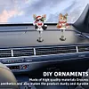 5PCS 2D Flat Xmas Cat DIY Diamond Painting Shake Car Ornaments for Center Console