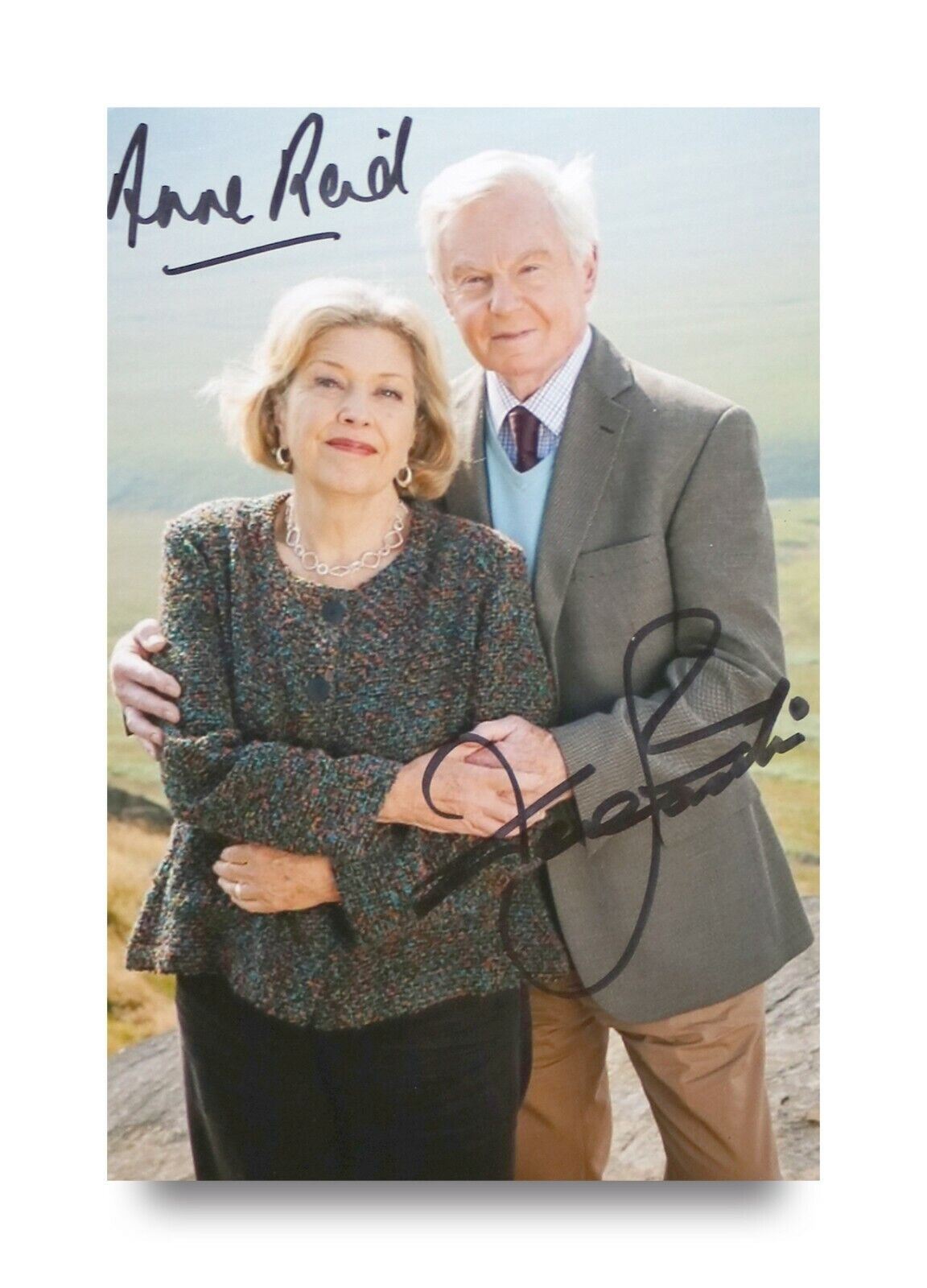 Derek Jacobi & Anne Reid Signed 6x4 Photo Poster painting Last Tango In Halifax Autograph + COA