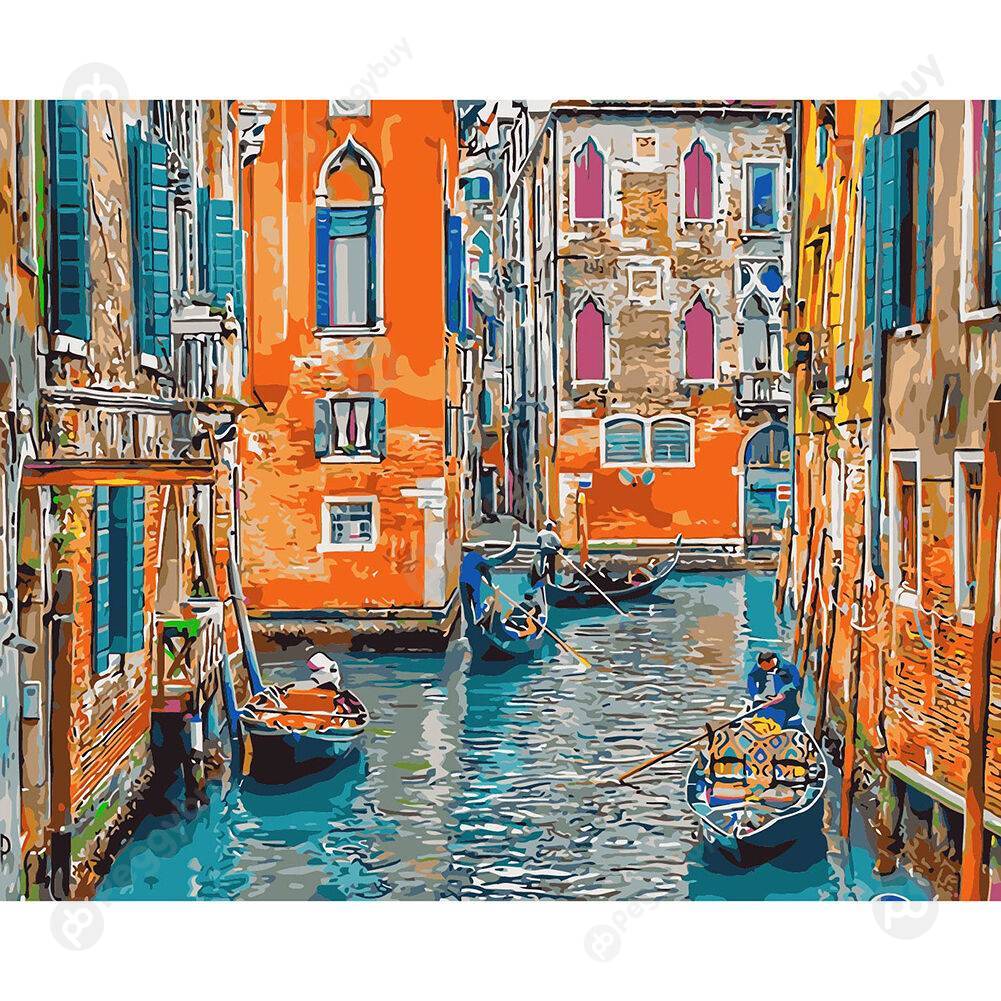 

50*40CM Paint By Numbers-Venice, 501 Original