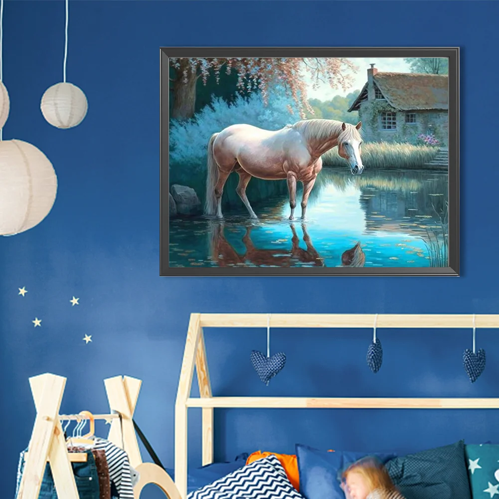 Diamond Painting - Full Round Drill - Horse(Canvas|40*30cm)