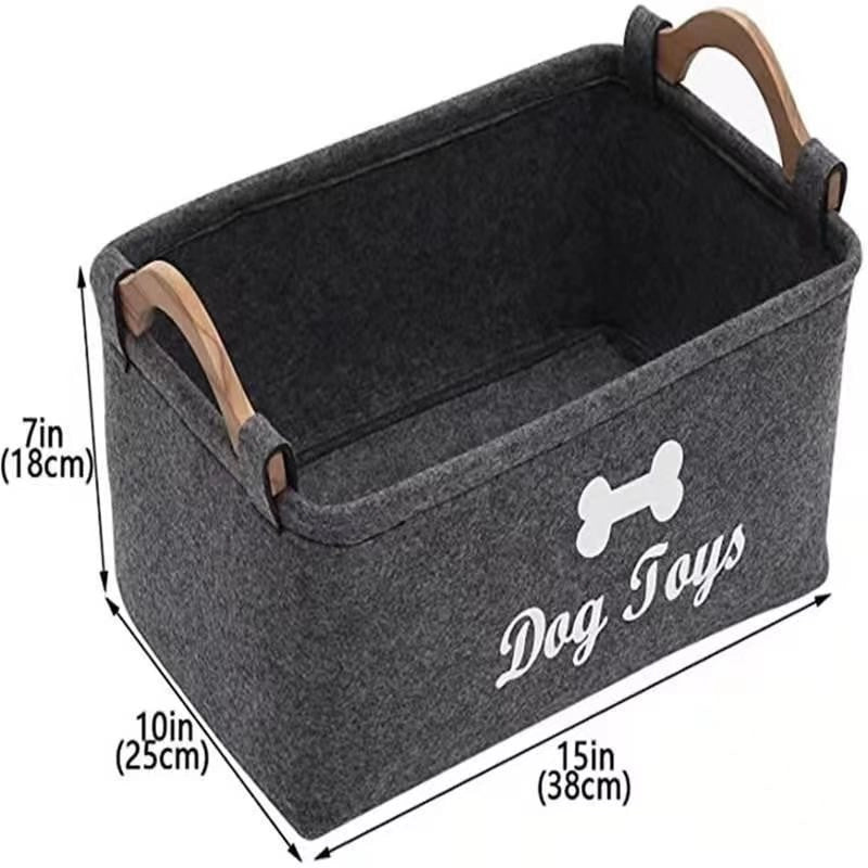 Factory Direct Dog Toy Felt Storage Box Home Storage Basket Sundries Dirty Clothes Storage Bag Storage Basket