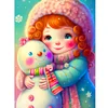 Diamond Painting -DIY Round Drill Snowman and Girl
