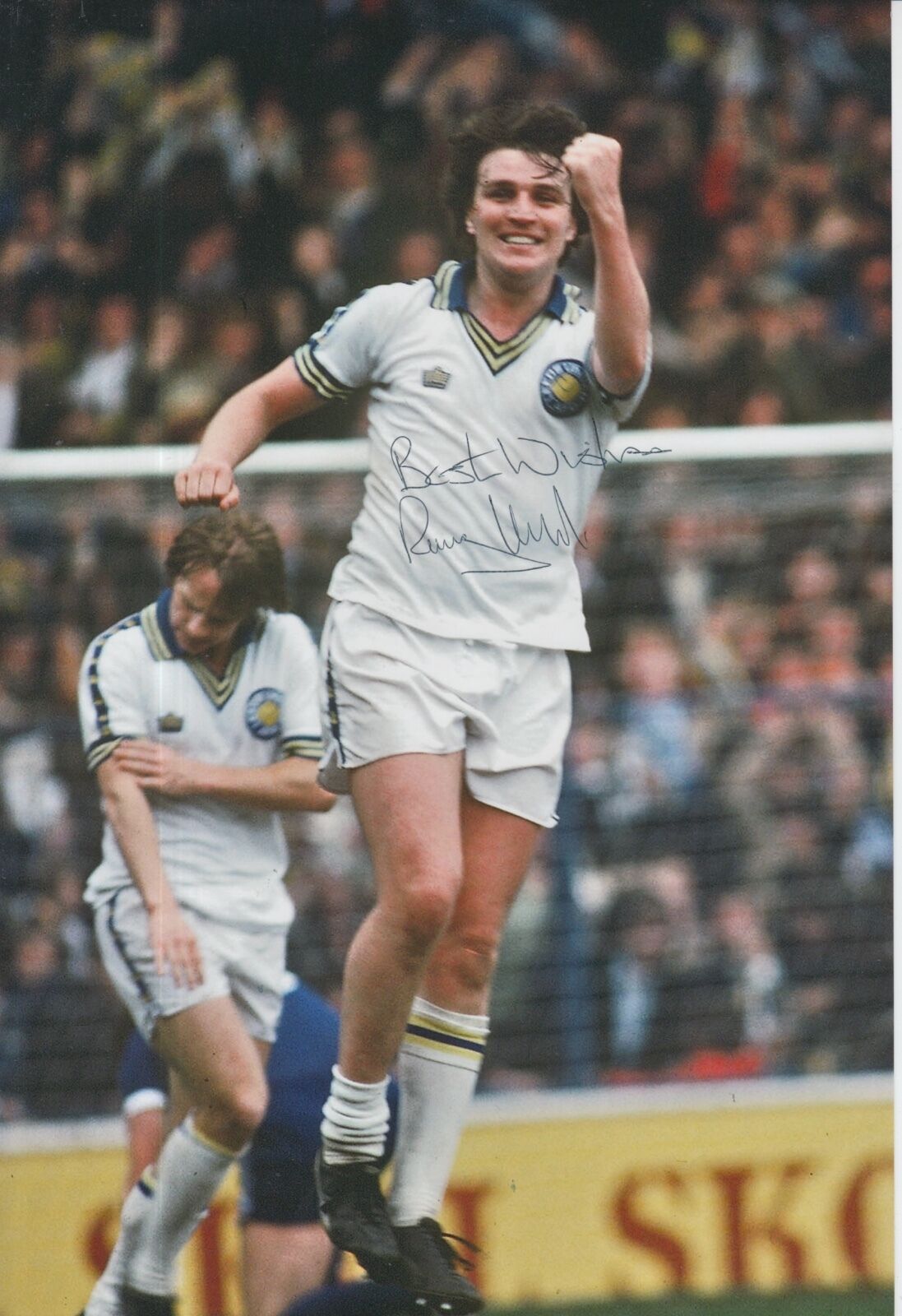 Ray Hankin Hand Signed Leeds United 12x8 Photo Poster painting.