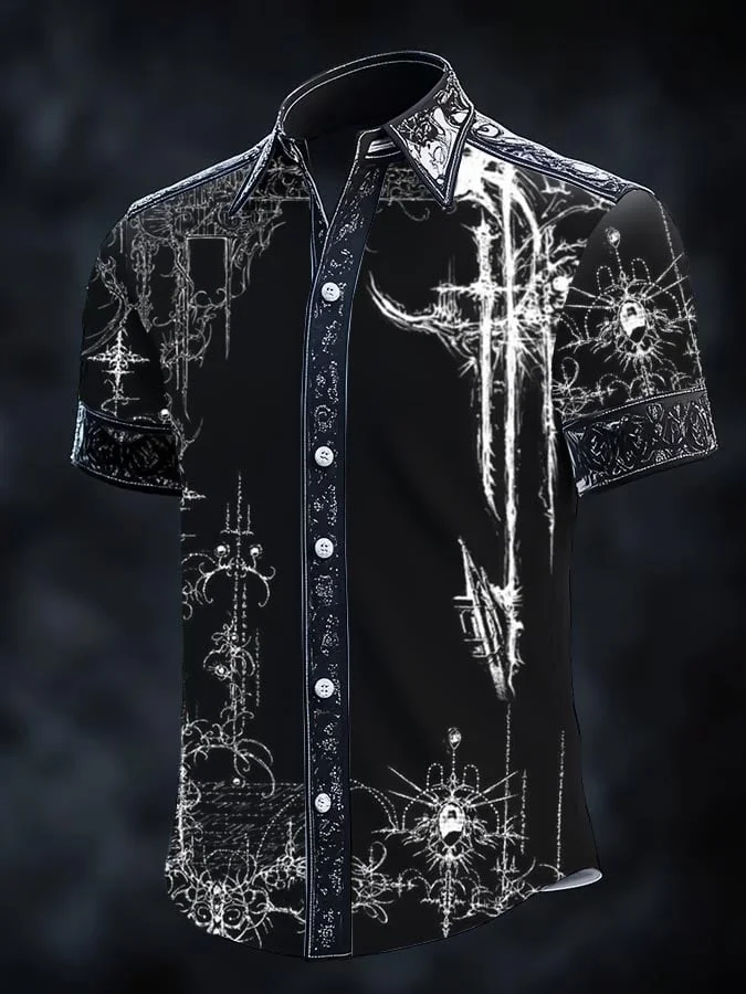 Men's Retro Gothic Dark Shirt 