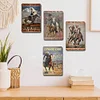 4PCS Cowboy - Vintage Metal Signs Set - 20*30cm - Western