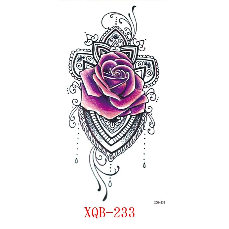 Sdrawing Flower Fake Tattoo Sticker for Women Birds Peony Temporary Tattoos DIY Water Transfer Tatoos Girls Tattoo for Men Sleeve
