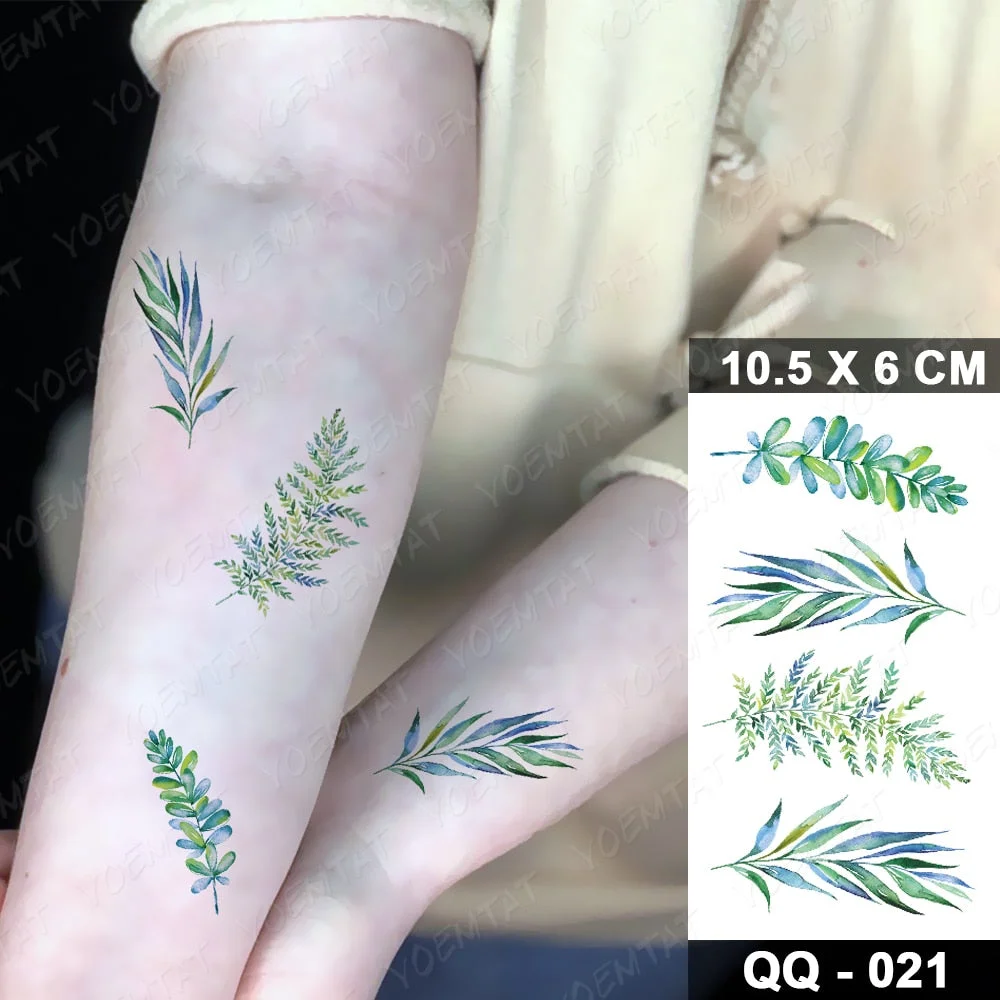 Waterproof Temporary Tattoo Sticker Owl Pink Flowers Flash Tatoo Swallow Butterfly Bird Hand Wrist Fake Tatto For Body Art Women