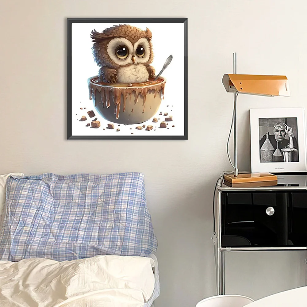 Full Round Diamond Painting 30*30cm - Owl