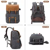 Retro Kamerarucksack DSLR Rucksack,Spiegelreflex Kameratasch Fotorucksack mit Gepolsterter Einlage,f&uuml;r Canon Nikon Sony Spiegelreflexkameras,Drohne,Objektiv,Laptop,Stativ und Zubeh&ouml;r