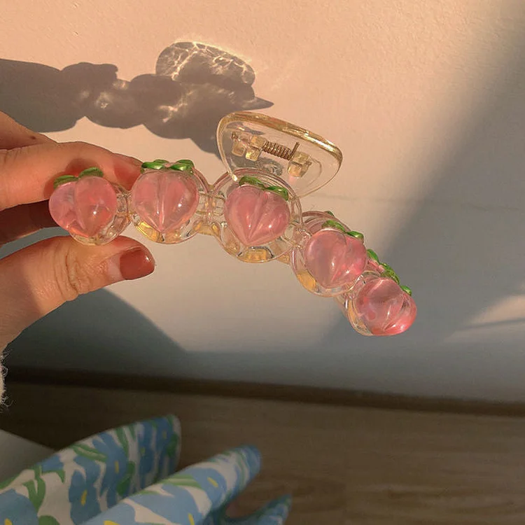 Sweet Cute Peach Hair Clip