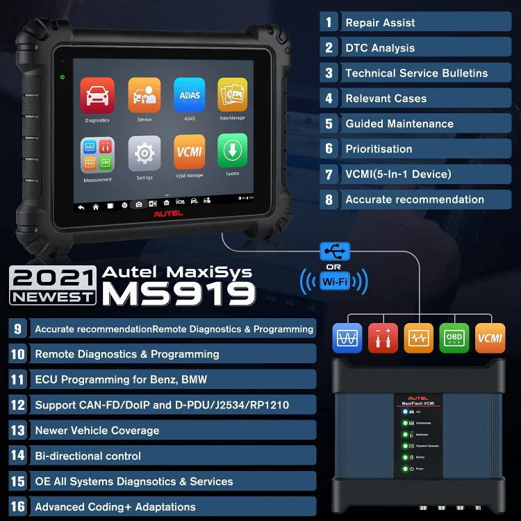 Autel MaxiSys Ultra Top Intelligent Diagnostic Scan Tool Upgraded of MS908S  Pro/Elite/MS909/MS919