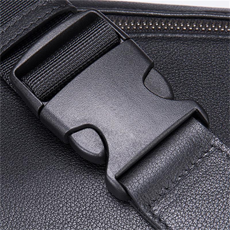 Urban Simple Style Leather Chest Bag Multifunctional Waist Bag Casual Crossbody Bag