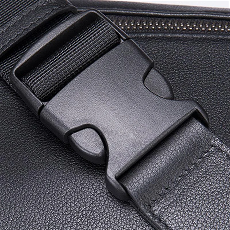 Urban Simple Style Leather Chest Bag Multifunctional Waist Bag Casual Crossbody Bag