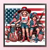 Independence Day Girl-11CT Stamped Cross Stitch 40*40cm tapestrymarket