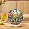Potted Plant Acrylic DIY Diamond Painting Clock Kit 5D Diamond Art Clock