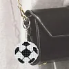 DIY Full Beads Football Printed Cross Stitch Embroidery Keychains Pendants