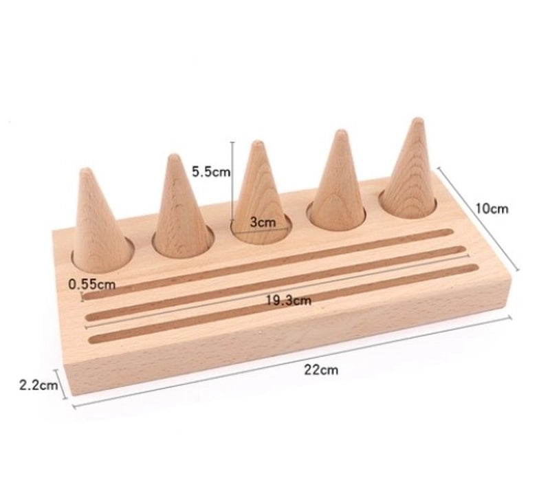 Minimalist Solid Color Beech Jewelry Rack