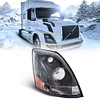 Unitedlu Black Headlight Headlights Compatible with 2004-2017 VOLVO VNL 670 780,Passenger Right Side Lamp Assembly
