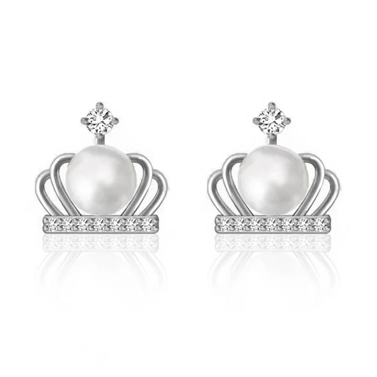 S925 Crown Earrings