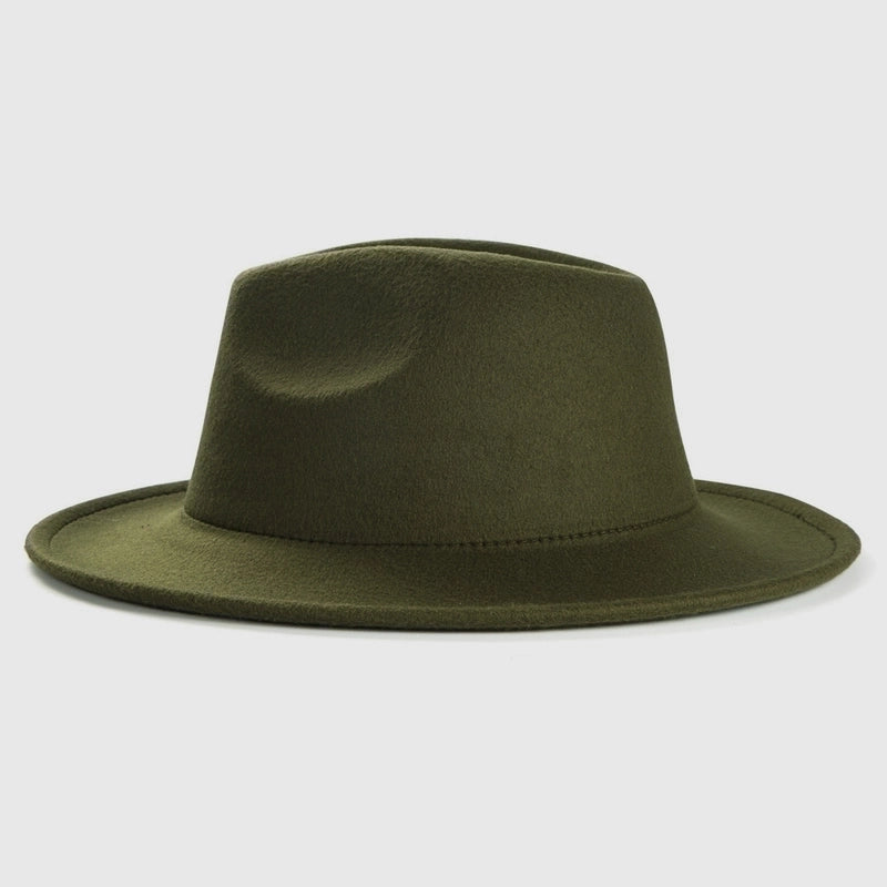 Exclusive For Cross-border British Retro Woolen Hat Men ‘s And Women ‘s Hats Light Board Felt Cap Simple Big Brim Fedora Hat Tide
