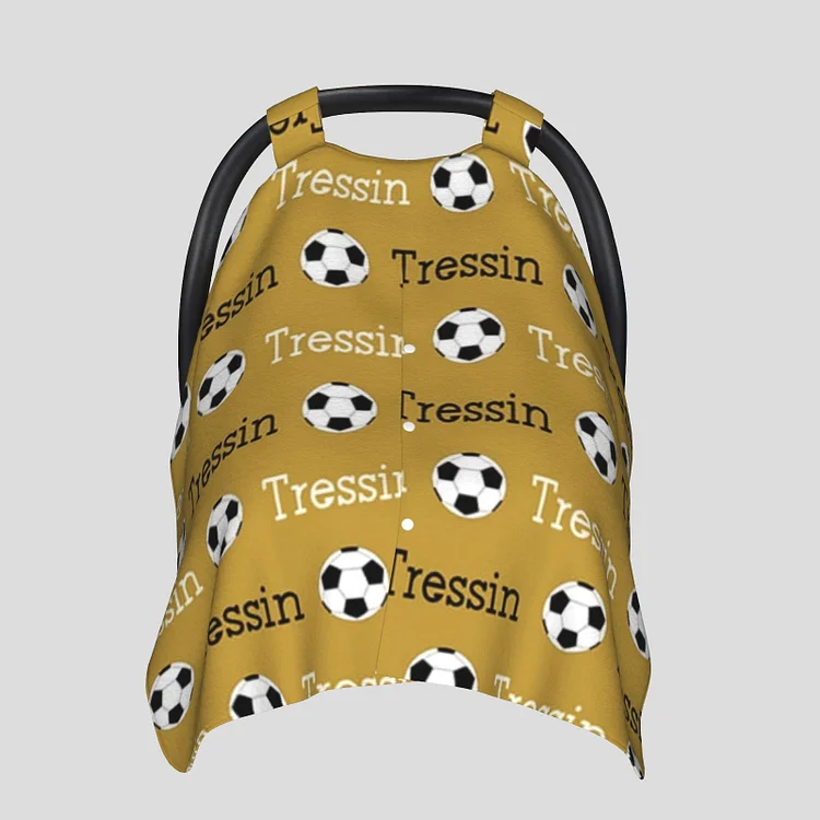Personalized Baby Soccer Car Seat Canopy for Comfort & Unique| C50