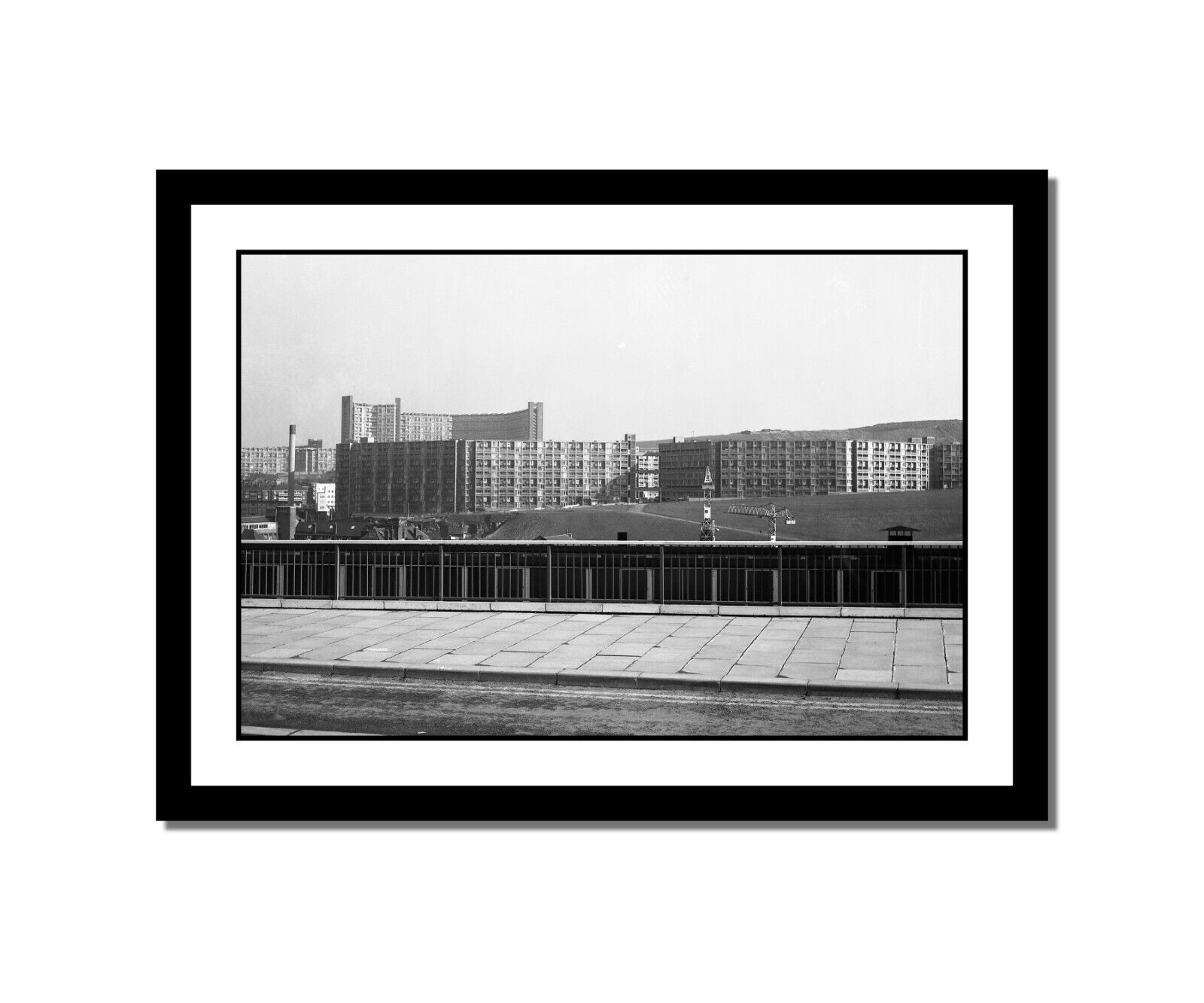 Framed Image of Sheffield - 18x12 inch Framed Iconic Photo Poster painting - Park Hill Flats #4