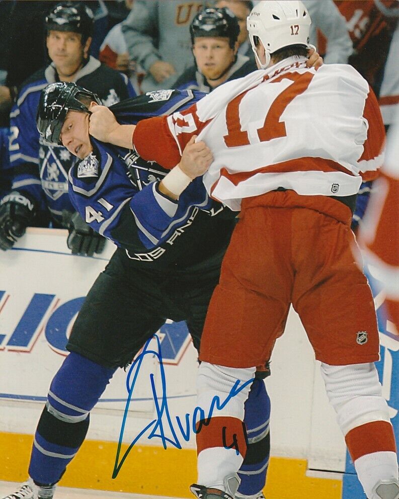 RAITIS IVANANS SIGNED LOS ANGELES LA KINGS FIGHT 8x10 Photo Poster painting #3 Autograph