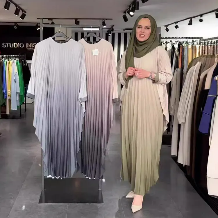 Summer Dress Gradient Slimming One Sleeve Midi Dress Elegant Dress 