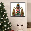 (40*40cm)Christmas Lighthouse - Full Round Drill Diamond Painting