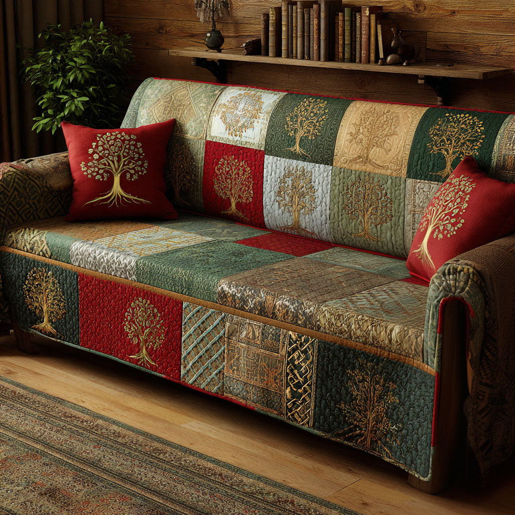 Living Heritage Quilted Sofa Cover NCU0PT11290 everthome